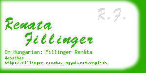 renata fillinger business card