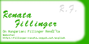 renata fillinger business card